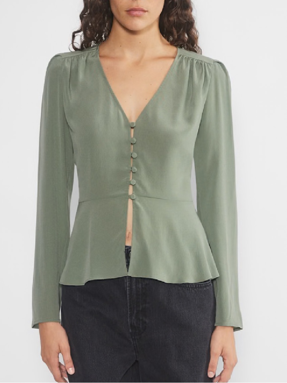 Aritzia Wilfred Suzette silk blouse